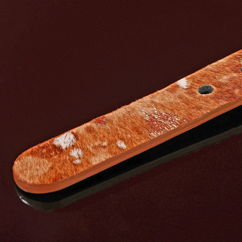 Goldenhour-Fur-Textured Leather In Golden