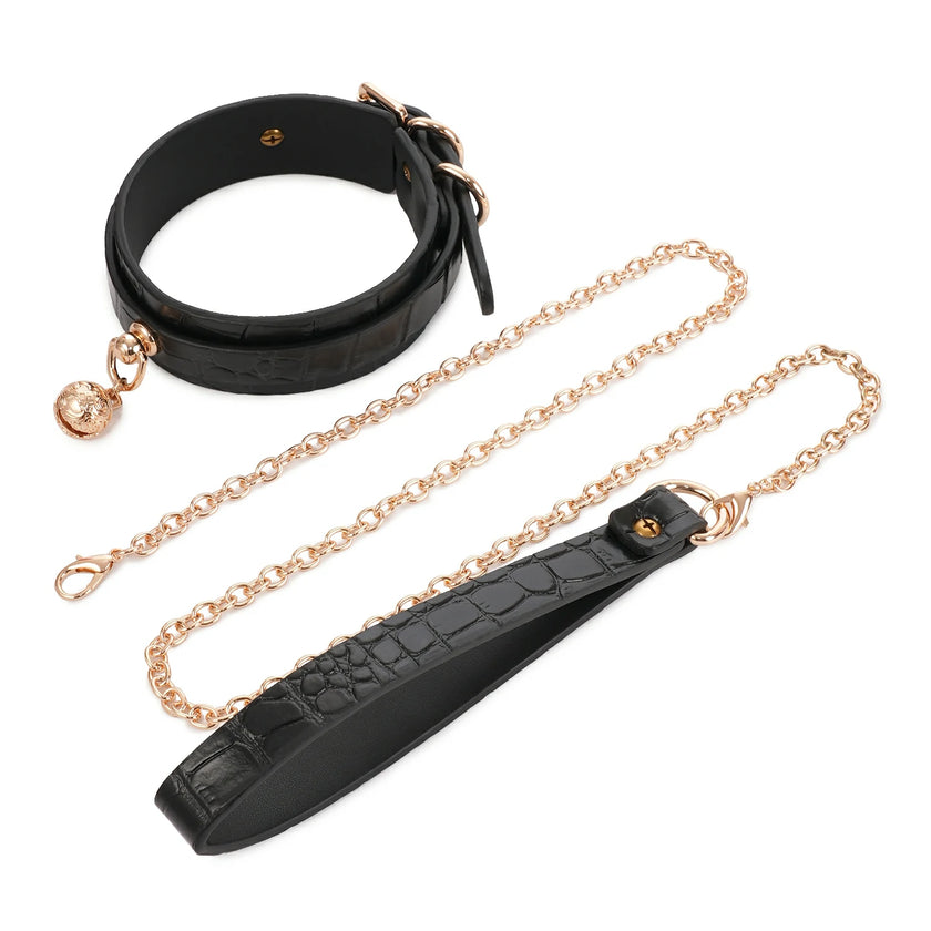 「Black Abyss」Handmade Embossed Leather Choker