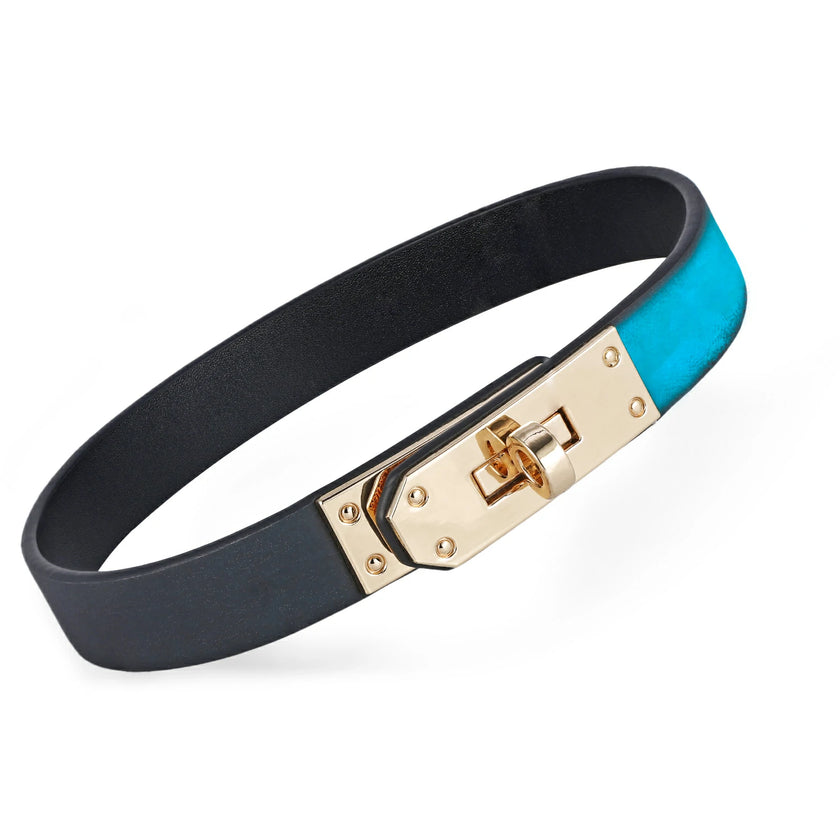 Glimmer-Heat Reactive Leather Choker