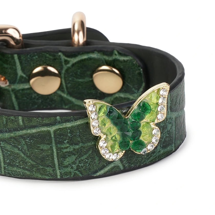Delicate-Cantaloupe Pattern Embossed Leather Cuffs