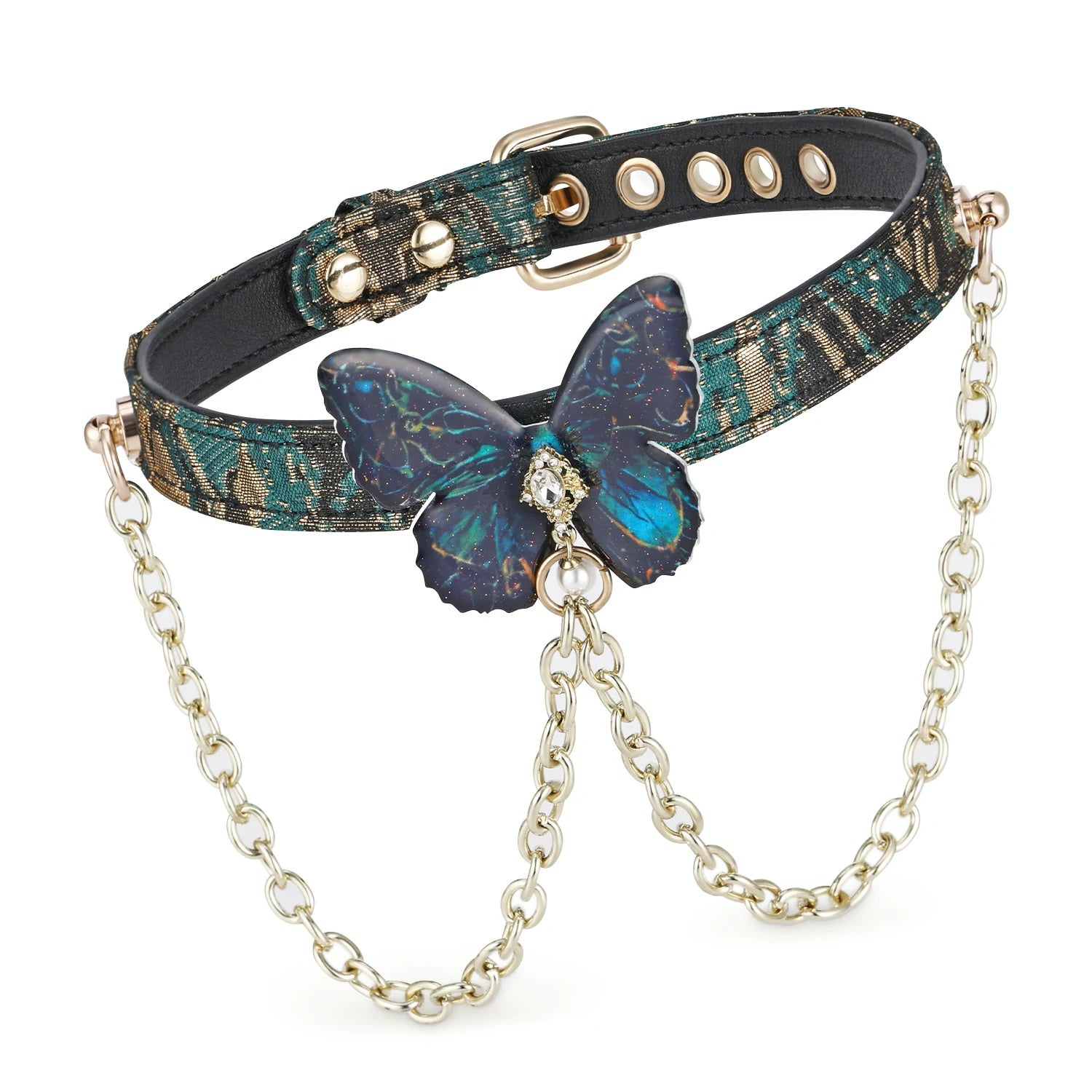 Glazerflies-Peacock Green&Golden Butterfly
