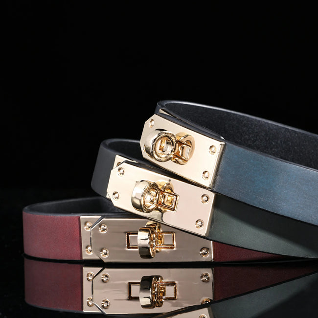 「Glimmer」Handmade Color-changing Leather Choker