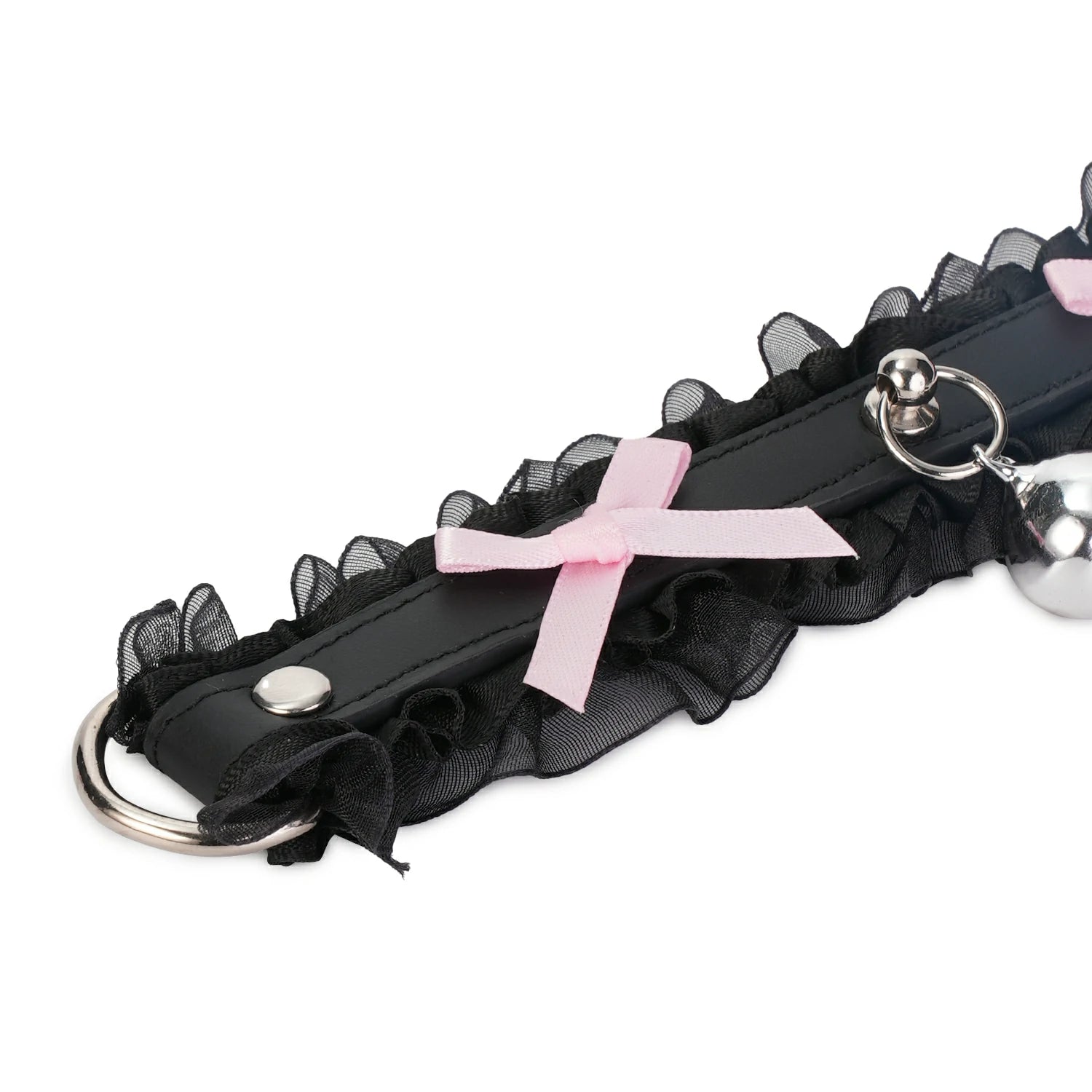 Lilith bracelet-Pink Bows & Silver Bell