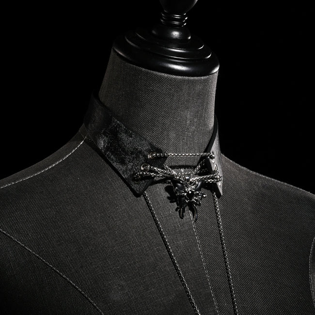 「Roxey」Handmade Leather Choker With Butterfly