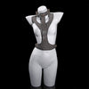 Lagyeta Bondage Harness-Embossed Leather Paisley Patterns