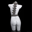 Lagyeta Bondage Harness-Embossed Leather Paisley Patterns