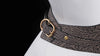 Lagyeta Bondage Harness-Embossed Leather Paisley Patterns