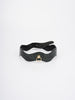 Greenie-Stone Embossed Leather In Blackish Green
