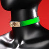 Glimmer-Heat Reactive Leather Choker