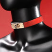 Glimmer-Heat Reactive Leather Choker