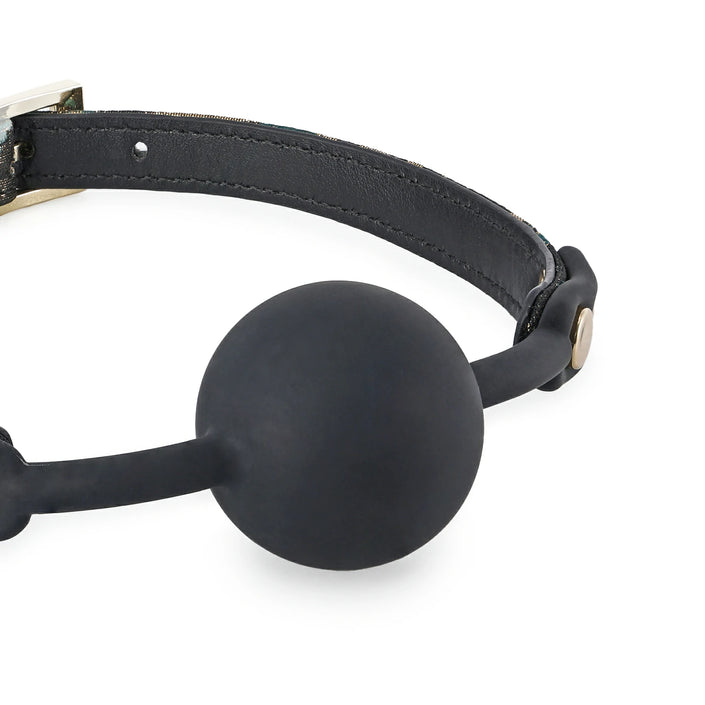 Eclipsing_Handmade_Soft_Silicone_Ball_Gag: Handmade BDSM ball gag (sex gag) crafted from soft silicone, blending artisanal design for kink play.