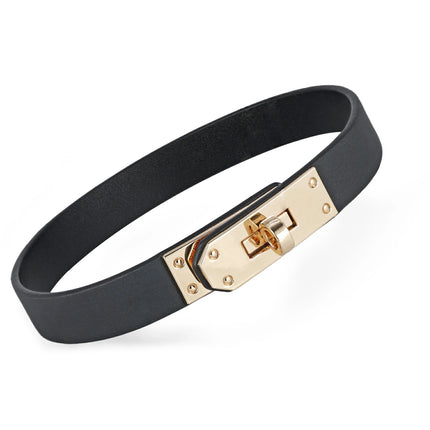 Glimmer-Heat Reactive Leather Choker