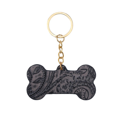 「Mystery」 Handmade Bone-shaped Leather Keychain