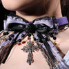 「Datura」Handmade Color-changing Leather Goth Choker