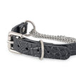 Ripples-Leather Choker In Glossy Black