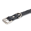 Ripples-Leather Choker In Glossy Black