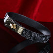「Crocodile Tears」Handmade Embossed Leather Choker