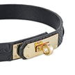 Crocodile Tears-Embossed Leather In Glossy Black
