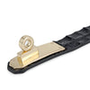 Crocodile Tears-Embossed Leather In Glossy Black