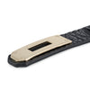 Crocodile Tears-Embossed Leather In Glossy Black