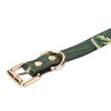 Delicate-Cantaloupe Pattern Embossed Leather Cuffs