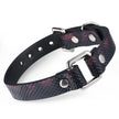Enola-Serpentine Embossed Leather Choker