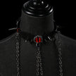 「Evil Eyes」Handmade Color-changing Leather Choker