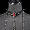 「Evil Eyes」Handmade Color-changing Leather Choker