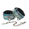 Green Firefly-Embossed Leather Bracelet With Bells