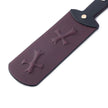 「Holy Seal」Handmade Color - changing Leather Paddle: Handmade BDSM paw print paddle. Crafted from heat - reactive, color - changing leather. Features dual embossed surfaces (paw prints & gothic crosses) for varied impact play, blending artisanal design with heavier impact power.