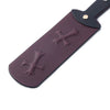「Holy Seal」Handmade Color - changing Leather Paddle: Handmade BDSM paw print paddle. Crafted from heat - reactive, color - changing leather. Features dual embossed surfaces (paw prints & gothic crosses) for varied impact play, blending artisanal design with heavier impact power.