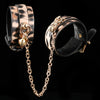 「Golden Spot」 Handmade Leopard-print Leather Cuffs