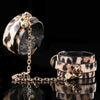 「Golden Spot」 Handmade Leopard-print Leather Cuffs
