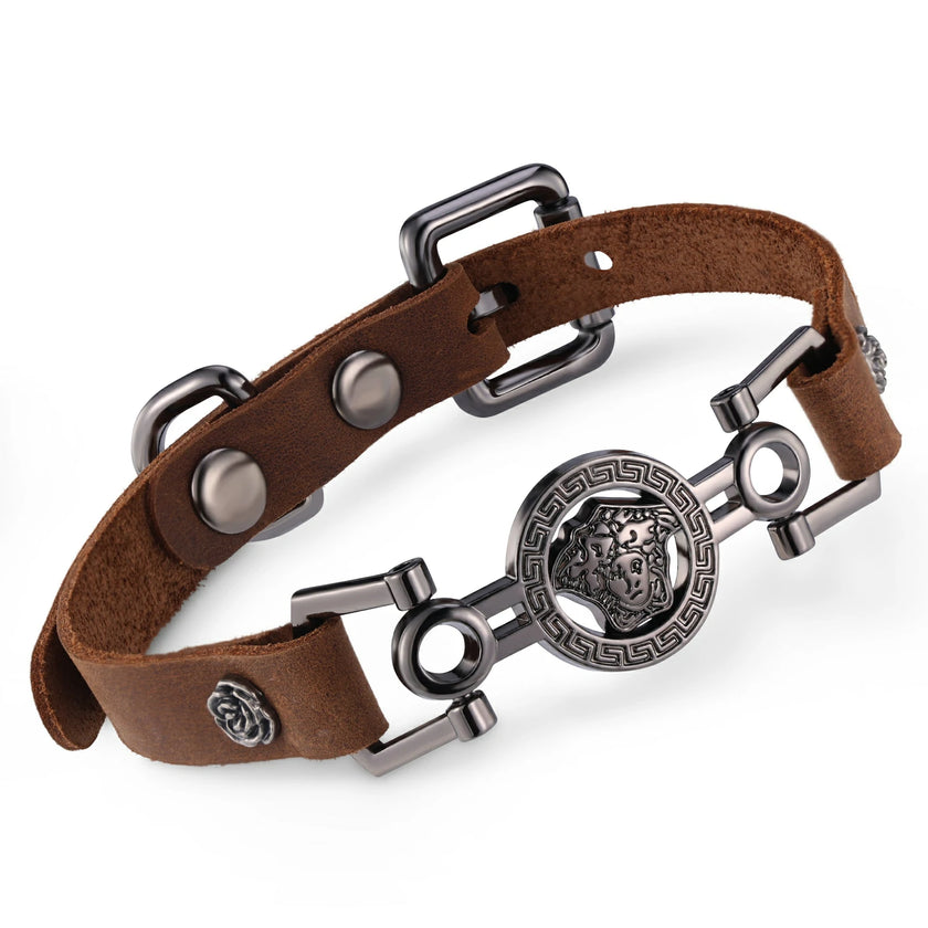 「Knight」Handmade Top Grain Leather Choker