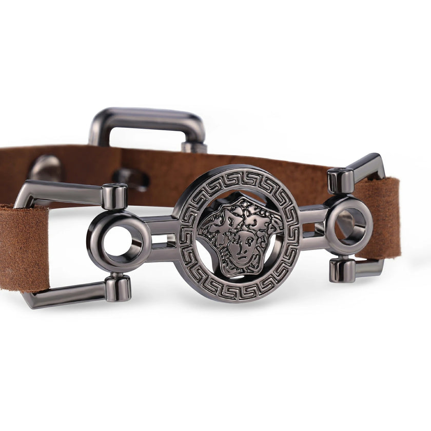 「Knight」Handmade Top Grain Leather Choker