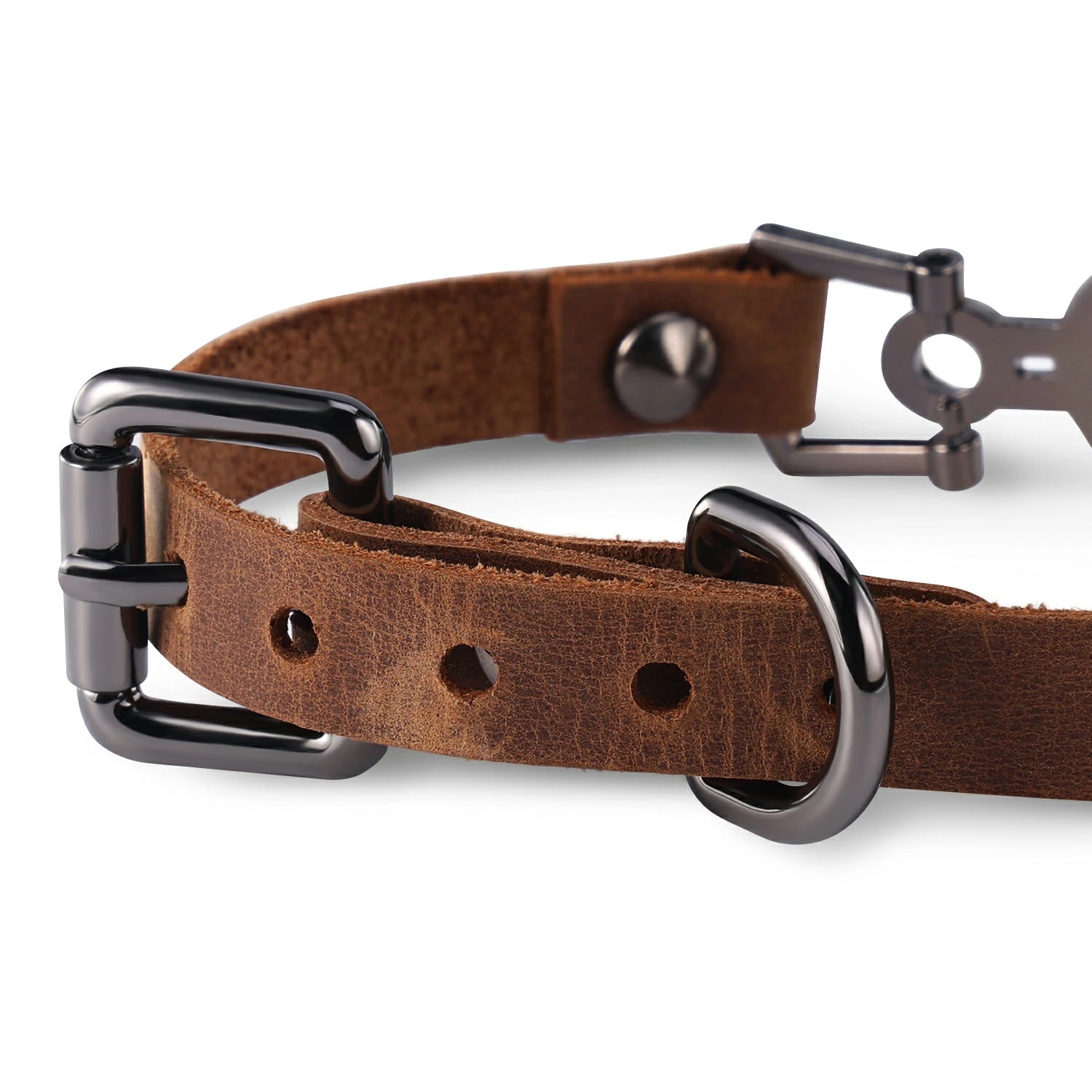 「Knight」Handmade Top Grain Leather Choker