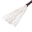 「Luminous Whip」Handmade Leather BDSM Flogger: Handmade BDSM flogger featuring glow - in - the - dark, heat - reactive, color - changing faux leather tails. Delivers soft - to - stinging impact, blending ethereal luminous charm with responsive design for kink scenes.