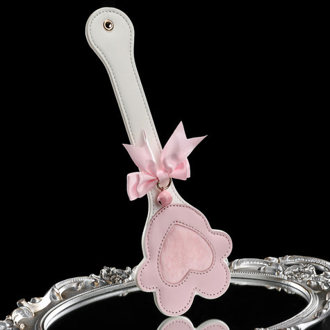 「Magic Girl」Handmade Leather Fluffy Spanking Paddle