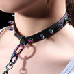 「Phantom」Handmade Color-changing Leather Rainbow Choker