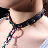 「Phantom」Handmade Color-changing Leather Rainbow Choker