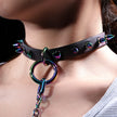 「Phantom」Handmade Color-changing Leather Rainbow Choker