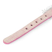 Pink Lady-Pink Leather Collar With Bone-Shaped Pendant