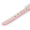 Pink Lady-Pink Leather Collar With Bone-Shaped Pendant