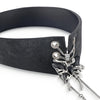 Roxey-Leather Choker With Butterfly