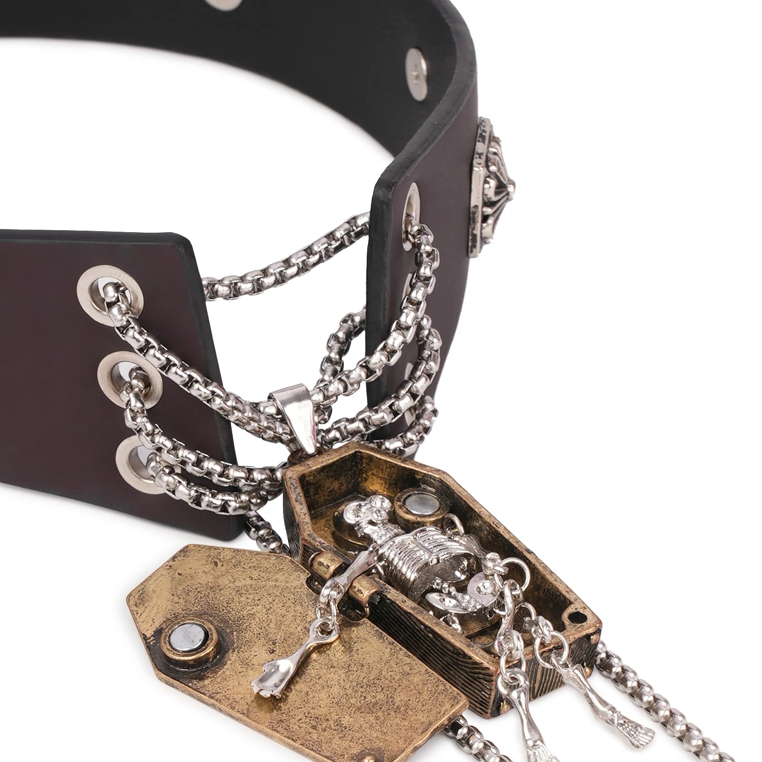 「Roxey」Handmade Leather Choker With Butterfly