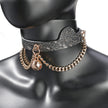 Shokra-Heat Reactive Leather Choker With Bell