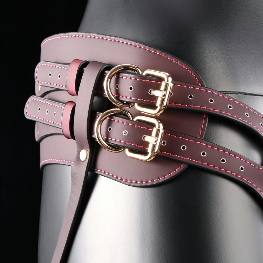 「Crimson Bloom」Handmade Color-changing Leather Strap-on