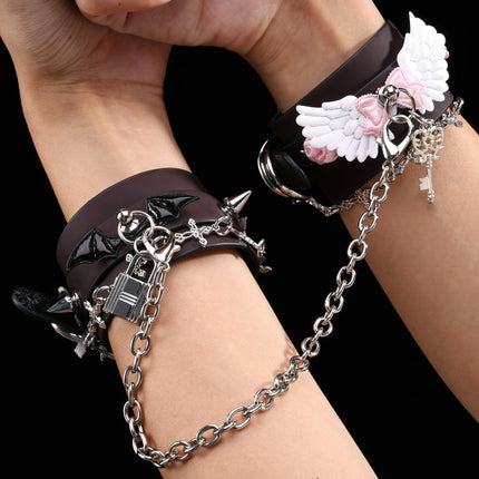 「Twin Contract」Handmade Color-changing Leather Cuffs