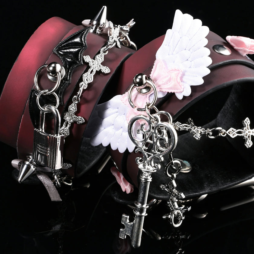 「Twin Contract」Handmade Color-changing Leather Cuffs