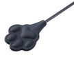 「Dog Paw」Handmade Color - changing Leather Paddle: Handmade BDSM dog paddle. Made of heat - reactive, color - changing leather. Features cute dog - paw impact surface, blending artisanal kink - play style with touch - responsive color shift, shown in paddle head close - up.